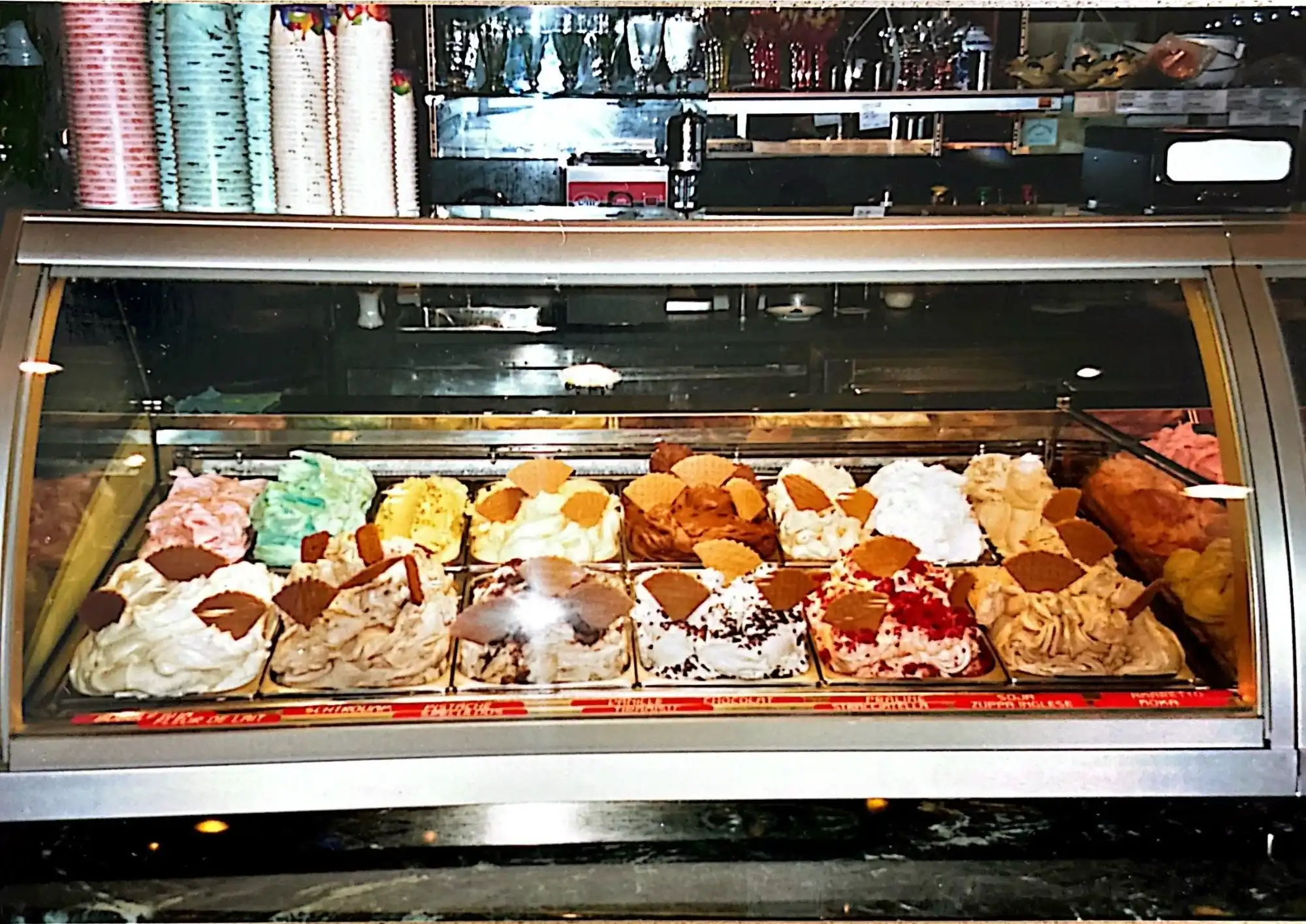 Le comptoir à glaces du restaurant Il Capriccio